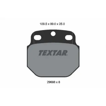 Jeu de 4 plaquettes de frein avant TEXTAR 2968801