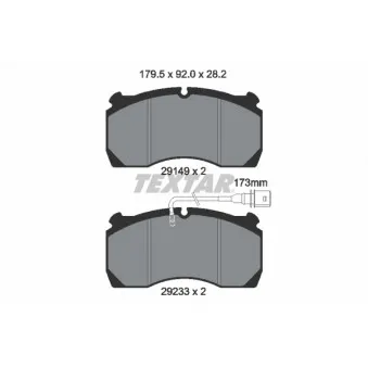 Jeu de 4 plaquettes de frein avant TEXTAR 2914901