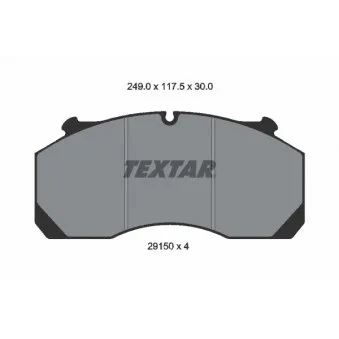 Jeu de 4 plaquettes de frein avant TEXTAR 2915001