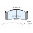 Jeu de 4 plaquettes de frein arrière TEXTAR 2915102 - Visuel 1