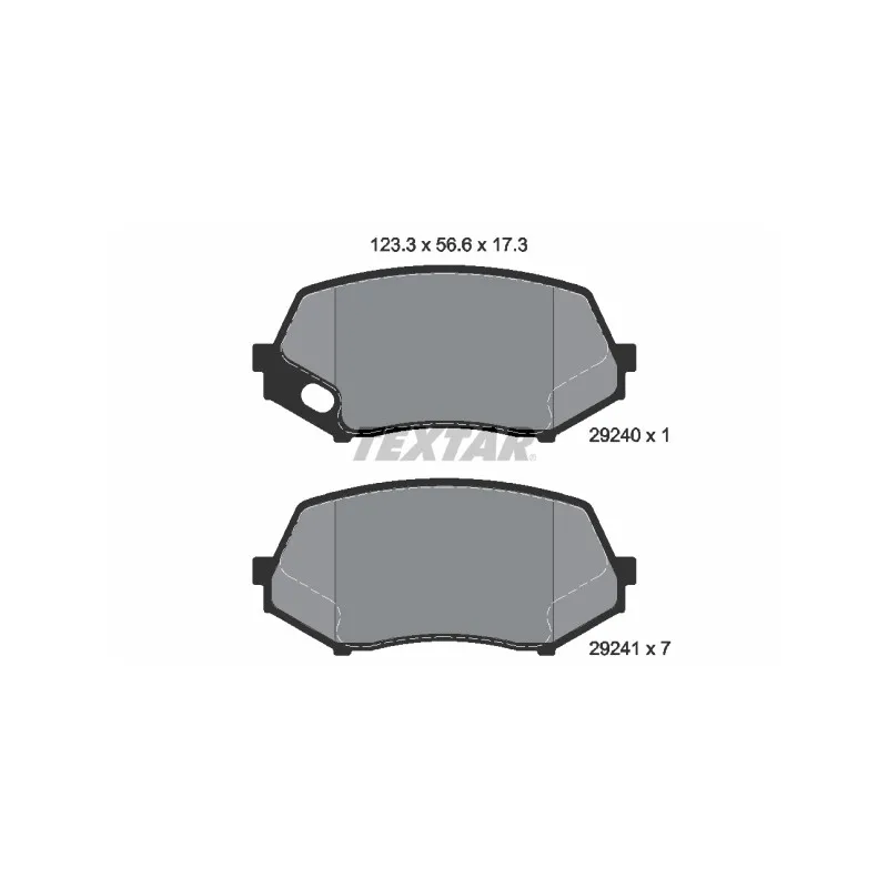 Jeu de 4 plaquettes de frein avant TEXTAR 2924001