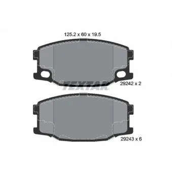 Jeu de 4 plaquettes de frein avant TEXTAR