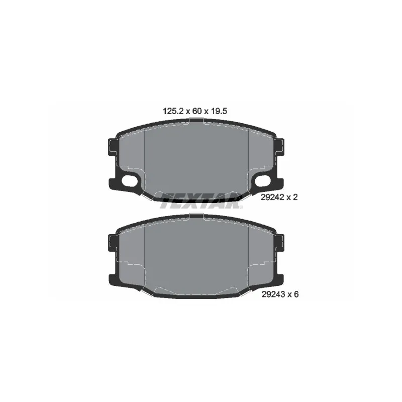 Jeu de 4 plaquettes de frein avant TEXTAR 2924201