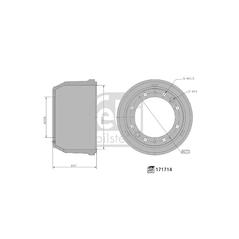 Tambour de frein FEBI BILSTEIN 171714