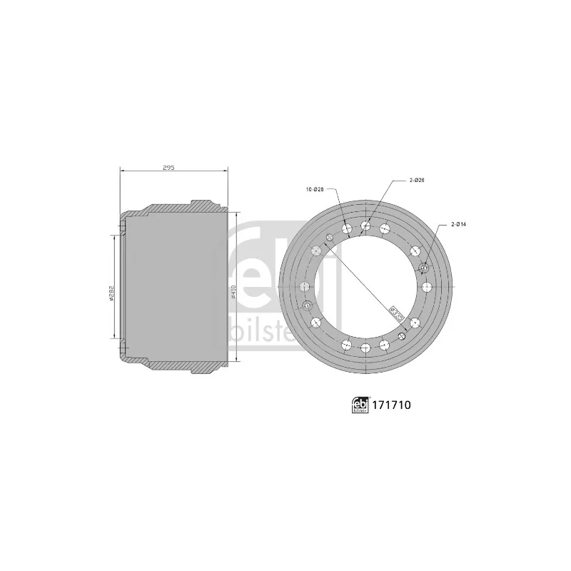 Tambour de frein FEBI BILSTEIN 171710