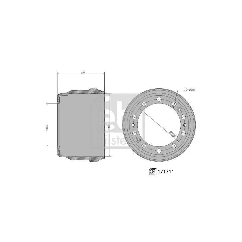 Tambour de frein FEBI BILSTEIN 171711