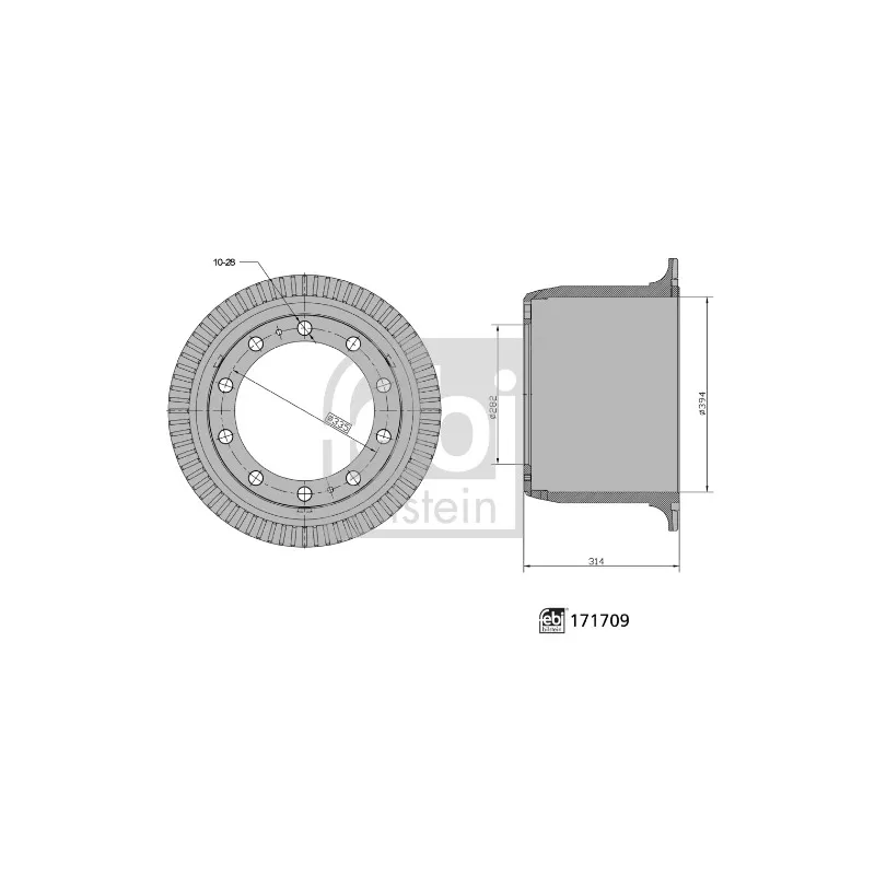 Tambour de frein FEBI BILSTEIN 171709