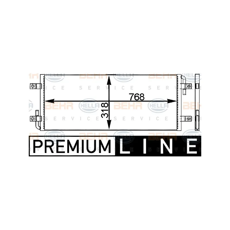Radiateur basse température, intercooler HELLA 8MK 376 779-321