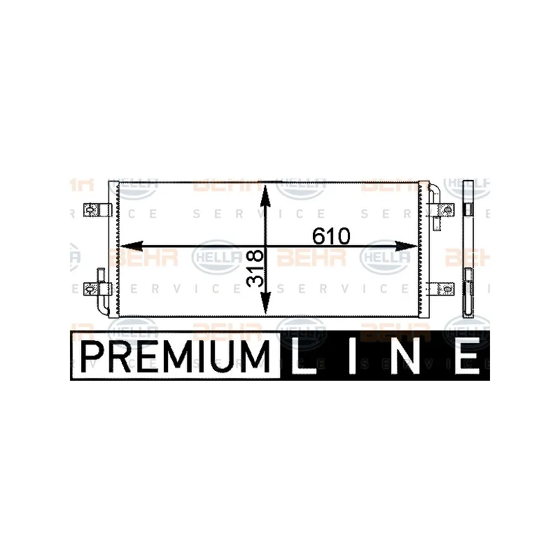 Radiateur basse température, intercooler HELLA 8MK 376 779-331