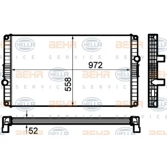 Radiateur, refroidissement du moteur HELLA