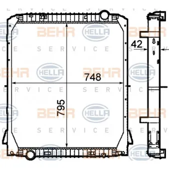 Radiateur, refroidissement du moteur HELLA