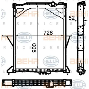 Radiateur, refroidissement du moteur HELLA