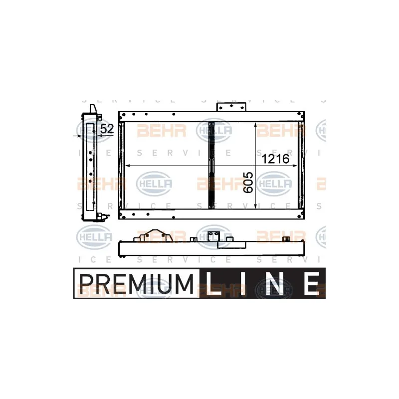 Radiateur, refroidissement du moteur HELLA 8MK 376 792-101