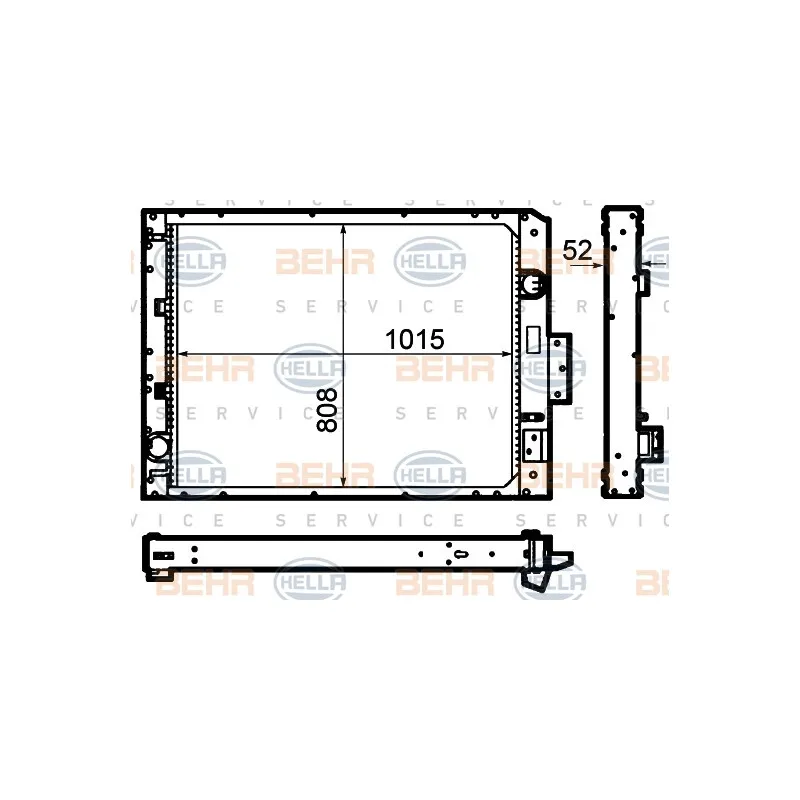 Radiateur, refroidissement du moteur HELLA 8MK 376 792-091