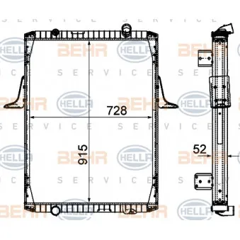 Radiateur, refroidissement du moteur HELLA