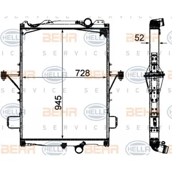 Radiateur, refroidissement du moteur HELLA