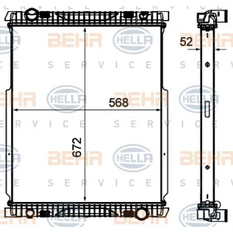 Radiateur, refroidissement du moteur HELLA