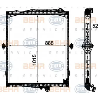 Radiateur, refroidissement du moteur HELLA
