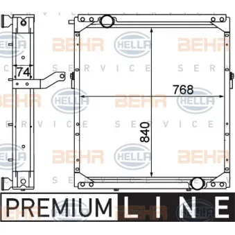 Radiateur, refroidissement du moteur HELLA