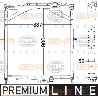 Radiateur, refroidissement du moteur HELLA