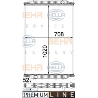 Radiateur, refroidissement du moteur HELLA