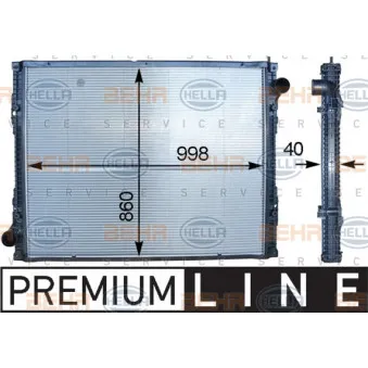 Radiateur, refroidissement du moteur HELLA