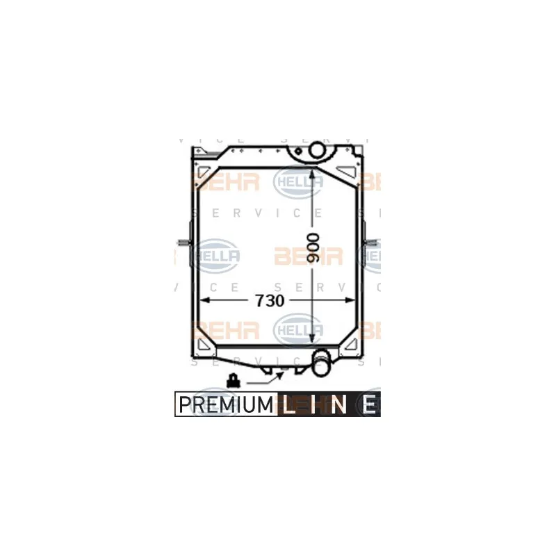 Radiateur, refroidissement du moteur HELLA 8MK 376 726-551