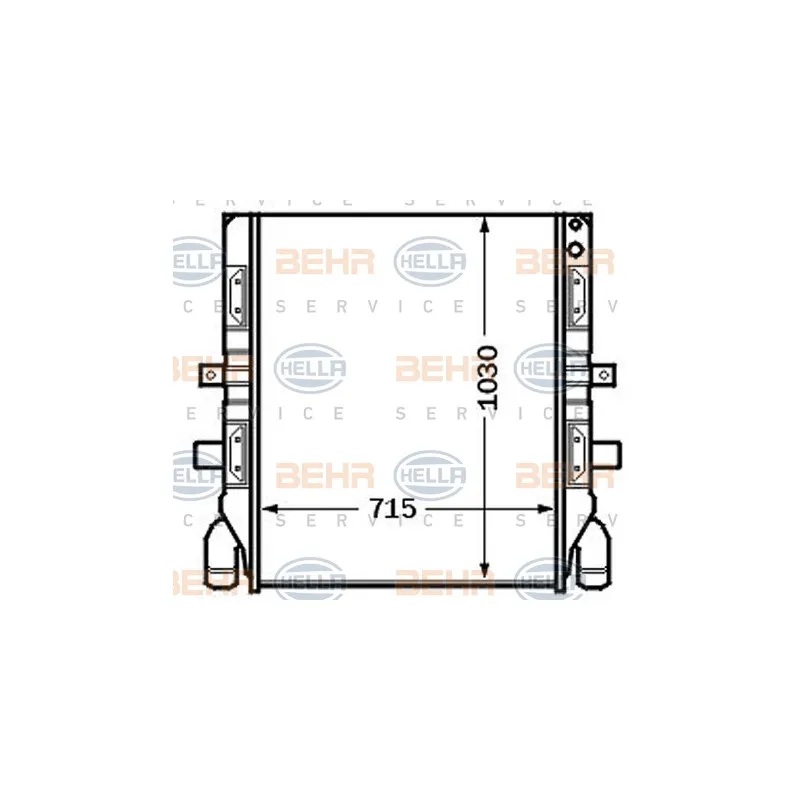 Radiateur, refroidissement du moteur HELLA 8MK 376 726-661