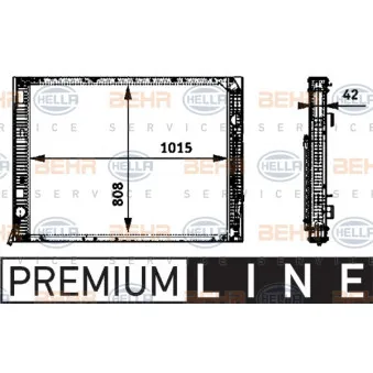 Radiateur, refroidissement du moteur HELLA
