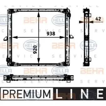 Radiateur, refroidissement du moteur HELLA