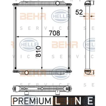 Radiateur, refroidissement du moteur HELLA