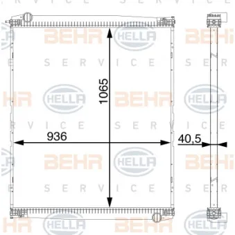 Radiateur, refroidissement du moteur HELLA