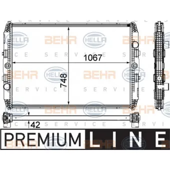 Radiateur, refroidissement du moteur HELLA