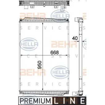 Radiateur, refroidissement du moteur HELLA