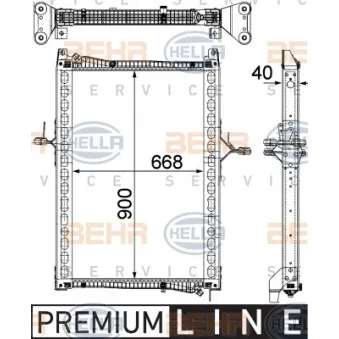 Radiateur, refroidissement du moteur HELLA