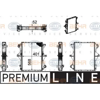 Radiateur, refroidissement du moteur HELLA