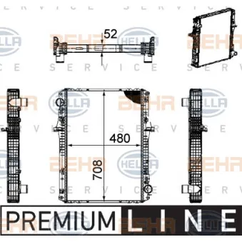 Radiateur, refroidissement du moteur HELLA