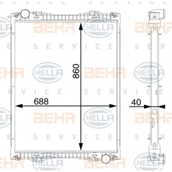 Radiateur, refroidissement du moteur HELLA