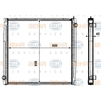 Radiateur, refroidissement du moteur HELLA