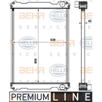 Radiateur, refroidissement du moteur HELLA
