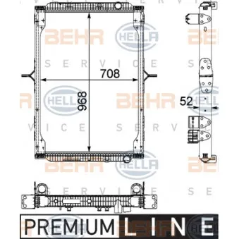 Radiateur, refroidissement du moteur HELLA
