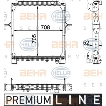 Radiateur, refroidissement du moteur HELLA