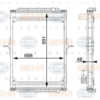 Radiateur, refroidissement du moteur HELLA