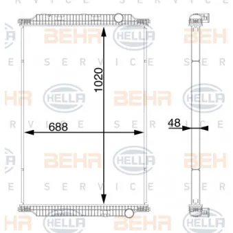 Radiateur, refroidissement du moteur HELLA