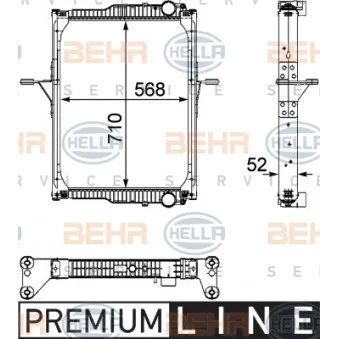 Radiateur, refroidissement du moteur HELLA