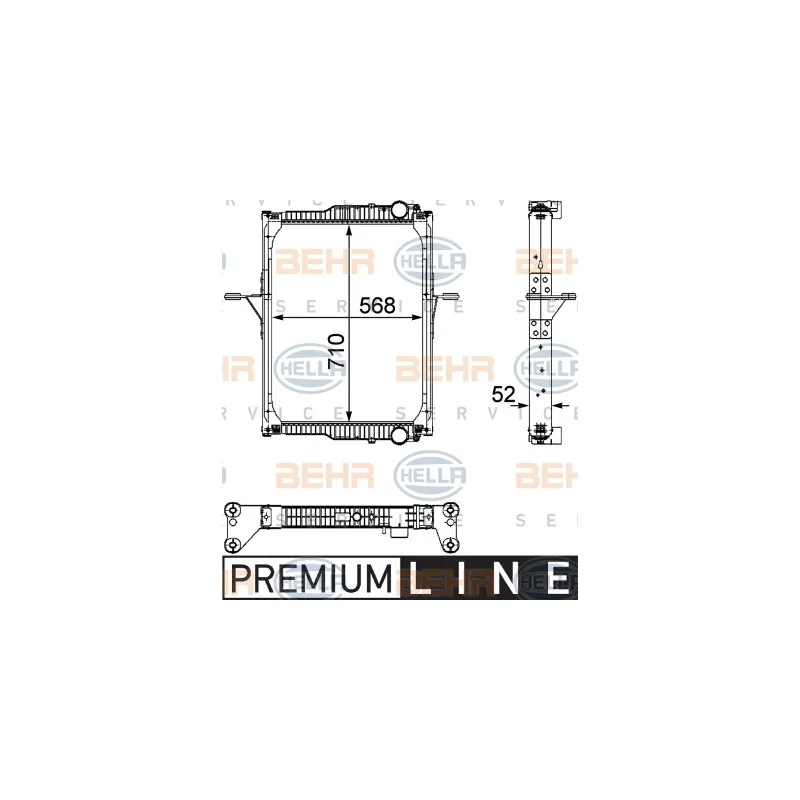 Radiateur, refroidissement du moteur HELLA 8MK 376 733-751