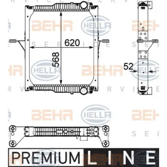 Radiateur, refroidissement du moteur HELLA