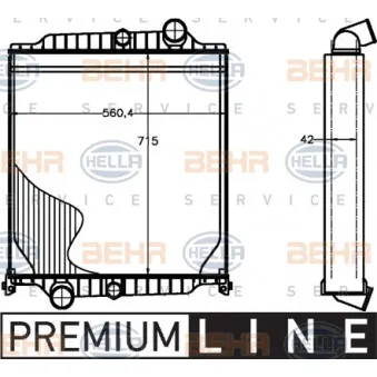 Radiateur, refroidissement du moteur HELLA