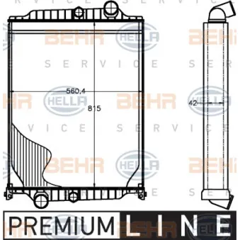Radiateur, refroidissement du moteur HELLA