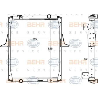 Radiateur, refroidissement du moteur HELLA